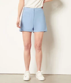 Swan Shorts Mit Hoher Taille, 100 % Baumwolle BLAU 7 Swan Shorts Mit Hoher Taille, 100 % Baumwolle BLAU -Etam Verkäufe 654015722 6