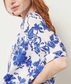 Kurzes Top, 100 % Baumwolle BLAU -Etam Verkäufe 654015839 b