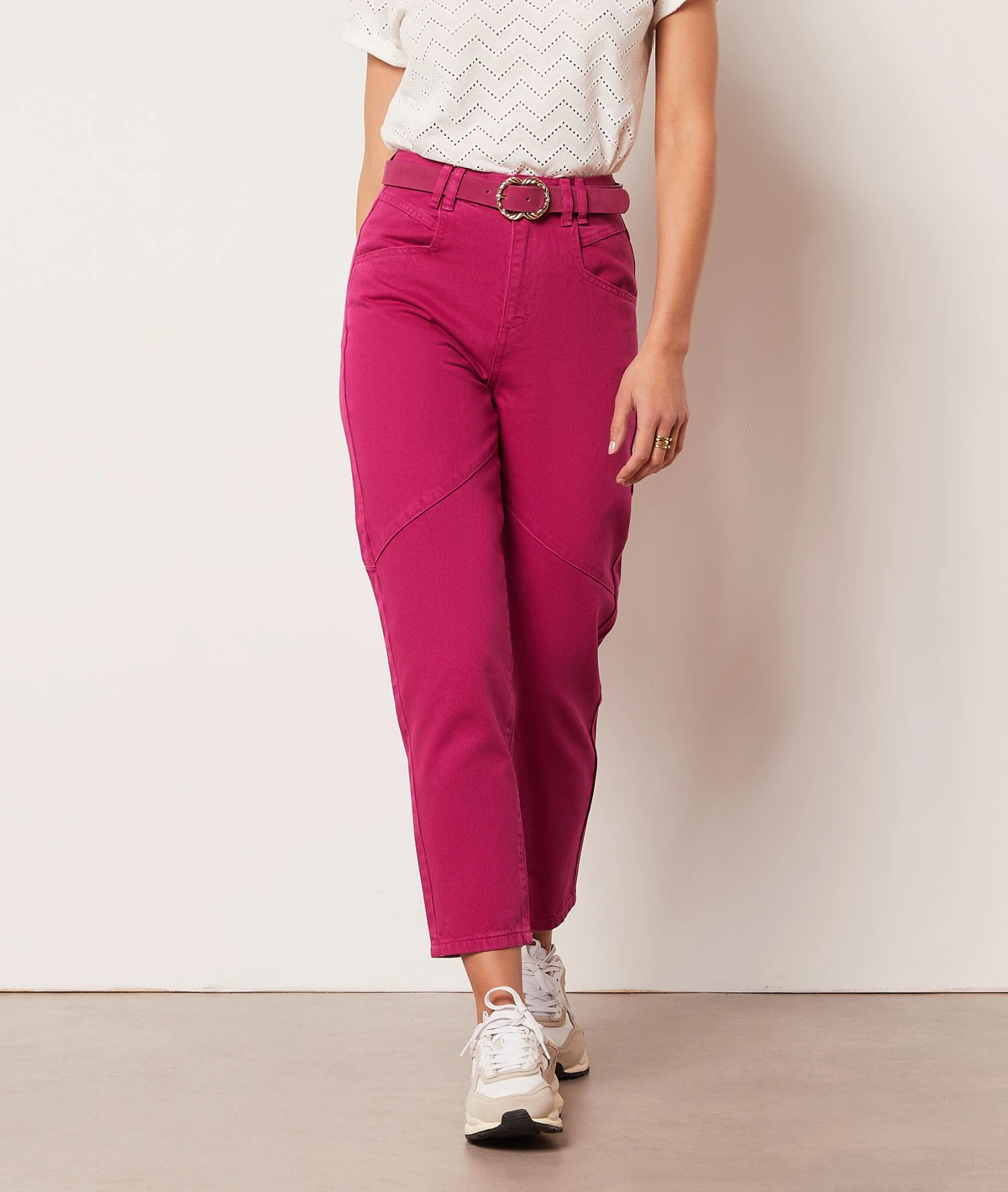 Jeans Im Karottenschnitt FUCHSIA 2 Jeans Im Karottenschnitt FUCHSIA – Bild 2