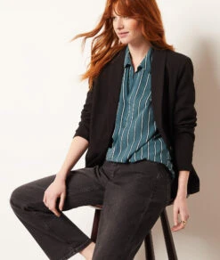 Gestreifte Hemdbluse GRÜN -Etam Verkäufe 654017046 c