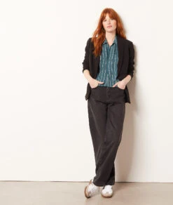 Gestreifte Hemdbluse GRÜN -Etam Verkäufe 654017046 x