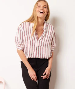 Gestreiftes Hemd GRANATROT 9 Gestreiftes Hemd GRANATROT -Etam Verkäufe 654017075 c