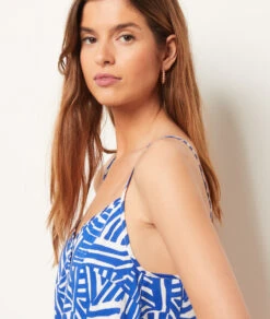 Kleid Mit Print, 100 % Baumwolle BLAU 8 Kleid Mit Print, 100 % Baumwolle BLAU -Etam Verkäufe 654017239 b