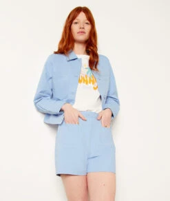 Swan Jacke Aus 100 % Baumwolle BLAU 7 Swan Jacke Aus 100 % Baumwolle BLAU -Etam Verkäufe 654018822 6