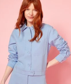 Swan Jacke Aus 100 % Baumwolle BLAU