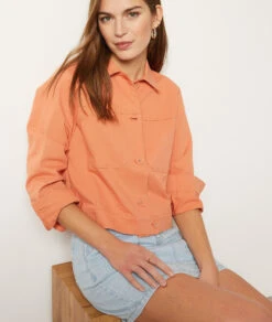 Swan Jacke Aus 100 % Baumwolle PFIRSICH