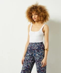 Hose Aus Fließendem Material Mit Print ROSA 9 Hose Aus Fließendem Material Mit Print ROSA -Etam Verkäufe 654019468 c