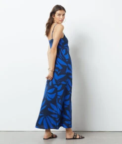 Langes Kleid Mit Print MARINEBLAU -Etam Verkäufe 654019837 a