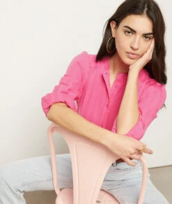 Hemdbluse Aus 100 % Baumwolle BONBONROSA -Etam Verkäufe 654019971 c