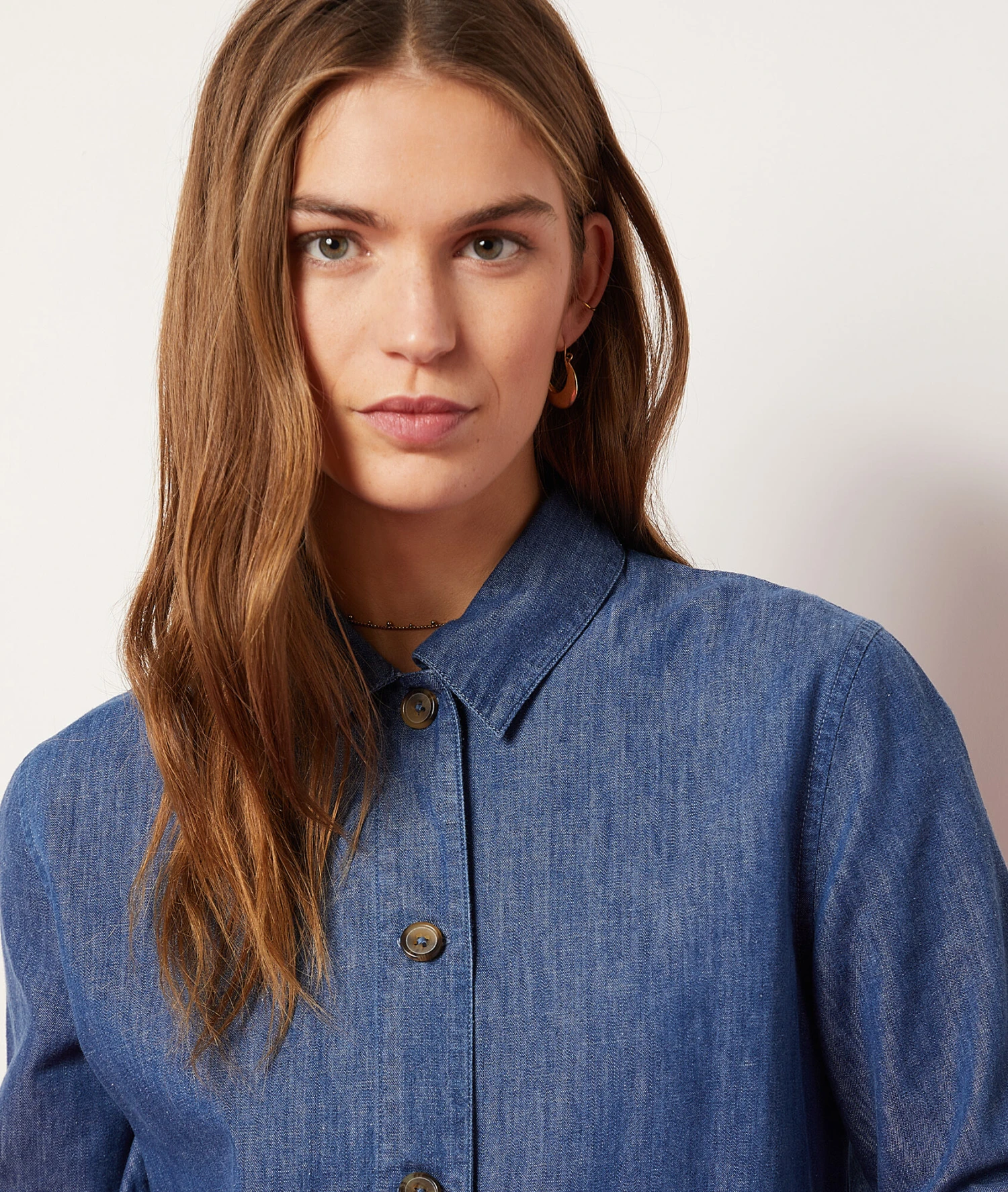 Jacke Aus 100 % Baumwolle MARINEBLAU 1 Jacke Aus 100 % Baumwolle MARINEBLAU