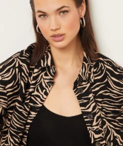 Jacke Mit Print SCHWARZ -Etam Verkäufe 654021505 b