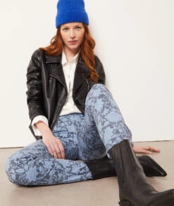 Slim-Jeans Mit Print BLAU
