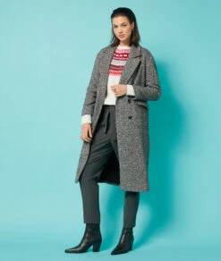 Langer Mantel Mit Geradem Schnitt GRAU