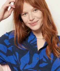 Langes Kleid Mit Bindegürtel MARINEBLAU -Etam Verkäufe 654026537 b