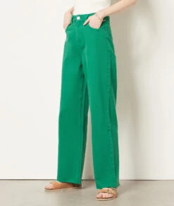 Weit Geschnittene Jeans, 100 % Baumwolle GRÜN -Etam Verkäufe 654027040 6