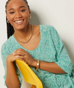 Fließendes Kleid Mit Print SMARAGDGRÜN -Etam Verkäufe 654028736 b