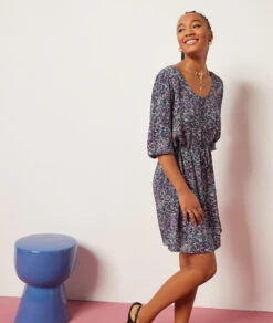 Fließendes Kleid Mit Print ROSA -Etam Verkäufe 654028768 6