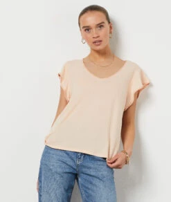 T-Shirt Mit Kurzen Ärmeln LACHS -Etam Verkäufe 654037160 6