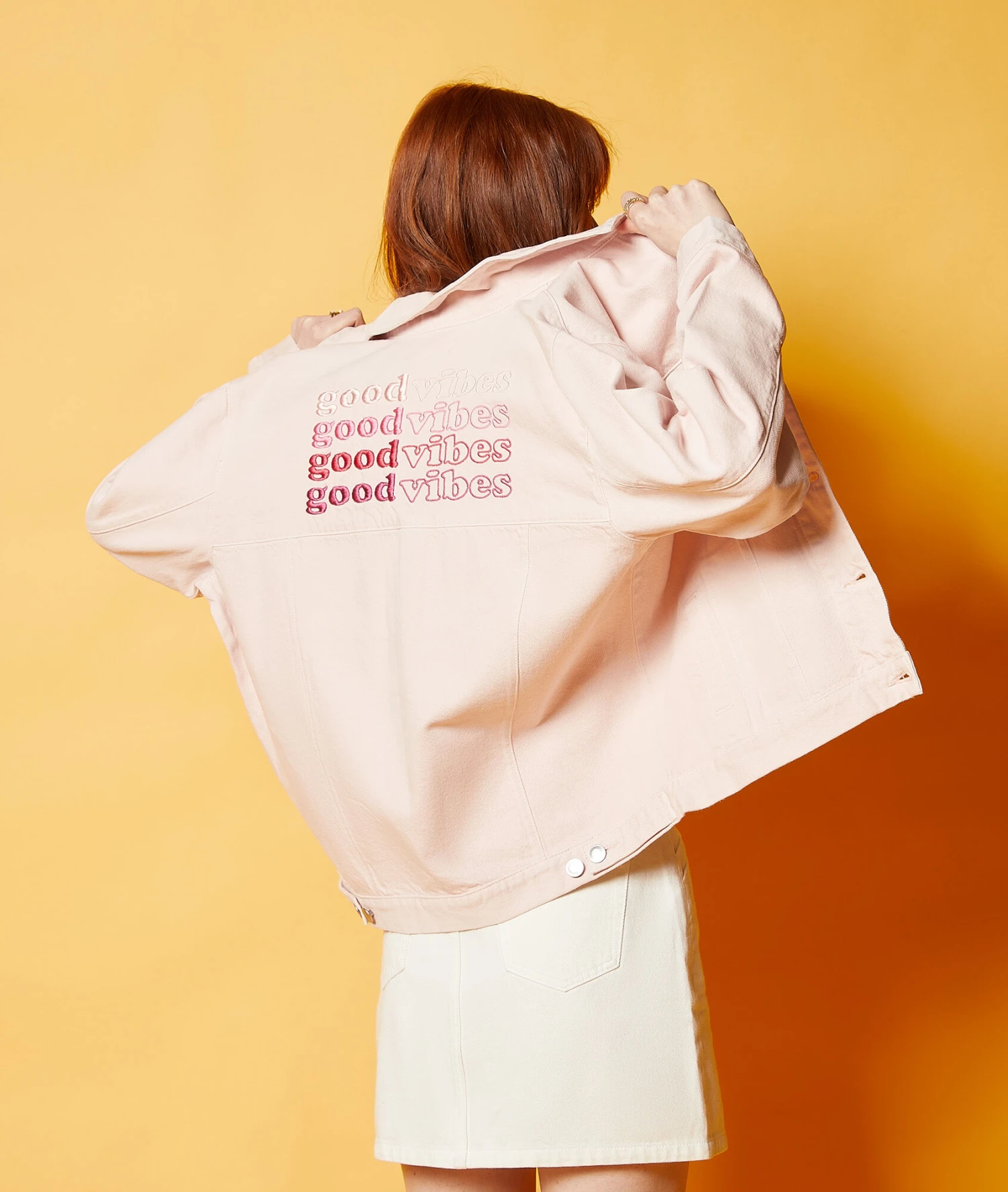 Jeansjacke Mit Gestickten Details PUDERROSA 1 Jeansjacke Mit Gestickten Details PUDERROSA