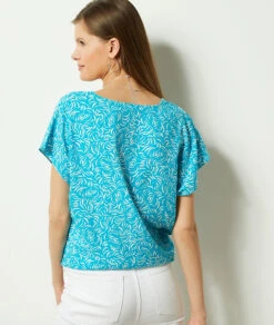 Hemd Mit Kurzen Ärmeln Und Print TÜRKIS -Etam Verkäufe 654041030 a