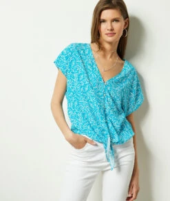 Hemd Mit Kurzen Ärmeln Und Print TÜRKIS -Etam Verkäufe 654041030 b