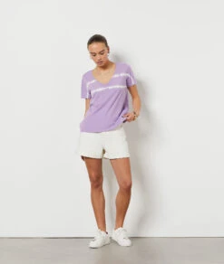 T-shirt Manches Courtes 100% Coton MAUVE -Etam Verkäufe 654044211 6
