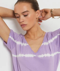 T-shirt Manches Courtes 100% Coton MAUVE -Etam Verkäufe 654044211 b