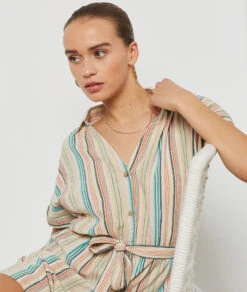 Jumpsuit, 100 % Baumwolle MEHRFARBIG