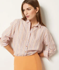 Hemdbluse Aus Leinenmischgewebe LILA 8 Hemdbluse Aus Leinenmischgewebe LILA -Etam Verkäufe 654045207 b