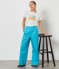 Hose Mit Weitem Schnitt TÜRKIS -Etam Verkäufe 654063830 c