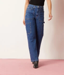 Jeans In Cargo-Schnitt BLAU