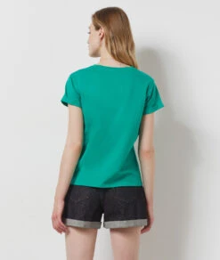 T-Shirt Mit Kurzen Ärmeln Aus Baumwolle GRÜN 6 T-Shirt Mit Kurzen Ärmeln Aus Baumwolle GRÜN -Etam Verkäufe 654066040 a