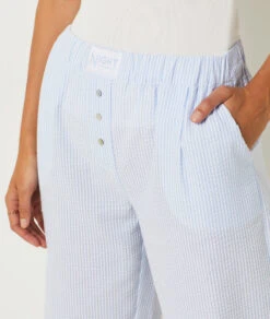 Weiche Pyjamahose aus Baumwollmix in Himmelblau – Komfortabler Schlaf -Etam Verkäufe 654067920 b