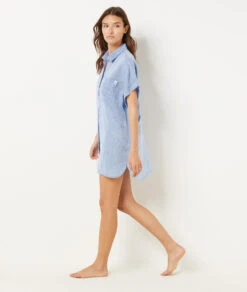 Damen Nachthemd aus Leinenmischgewebe – Himmelblau & Atmungsaktiv 9 Damen Nachthemd aus Leinenmischgewebe – Himmelblau & Atmungsaktiv -Etam Verkäufe 654068120 c