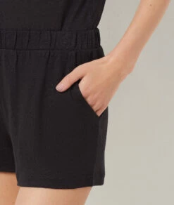 Luxuriöse Pyjama-Shorts aus 100% Leinen – Schwarz 8 Luxuriöse Pyjama-Shorts aus 100% Leinen – Schwarz -Etam Verkäufe 654069205 b
