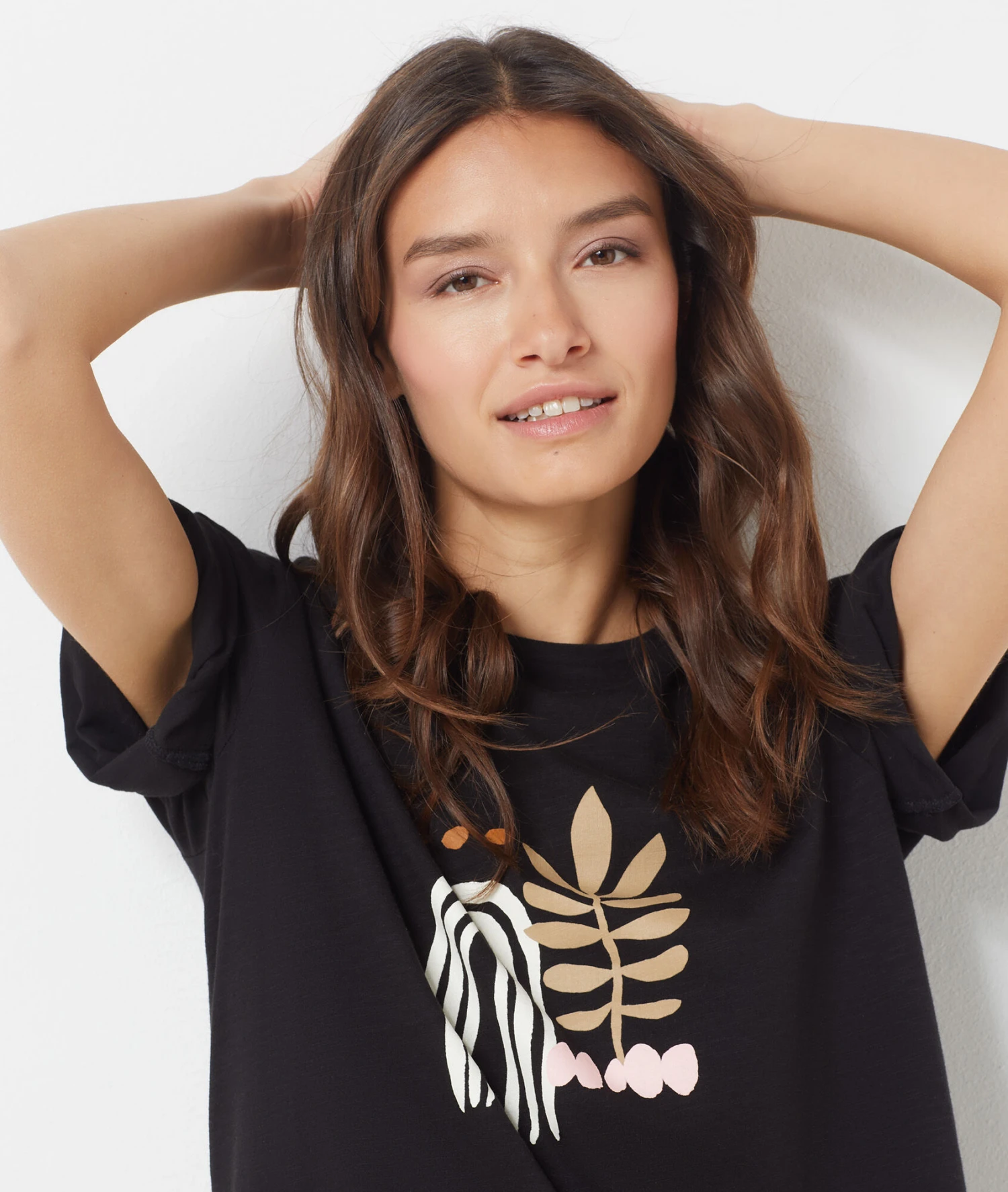 Bequemes Damen Nachthemd aus 100% reiner Baumwolle in Schwarz 4 Bequemes Damen Nachthemd aus 100% reiner Baumwolle in Schwarz – Bild 4