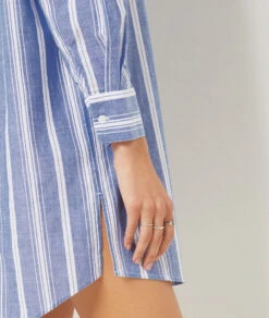 Chemise de Nuit en Coton Doux - Modèle Classique Bleu 8 Chemise de Nuit en Coton Doux - Modèle Classique Bleu -Etam Verkäufe 654070722 b