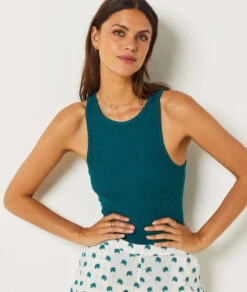 Débardeur de Pyjama Dos Nageur Vert Sapin - Confort et Style -Etam Verkäufe 654070945 c