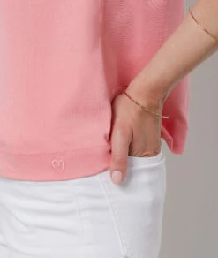 T-Shirt Mit V-Ausschnitt Und Kurzen Ärmeln, 100 % Baumwolle ROSA -Etam Verkäufe 654072194 b