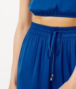 Elegante Schimmernde Pyjamahose mit Weitem Bein – Königsblau 8 Elegante Schimmernde Pyjamahose mit Weitem Bein – Königsblau -Etam Verkäufe 654073023 b