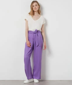 T-Shirt Mit V-Ausschnitt Und Kurzen Ärmeln Aus Leinenmischgewebe ECRU -Etam Verkäufe 654075180 6