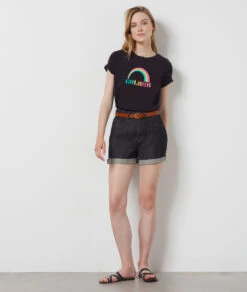 T-Shirt Mit Kurzen Ärmeln, 100 % Baumwolle „colors“ SCHWARZ 7 T-Shirt Mit Kurzen Ärmeln, 100 % Baumwolle „colors“ SCHWARZ -Etam Verkäufe 654075805 6