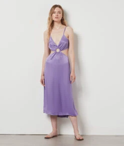 Robe Longue Asymétrique MAUVE -Etam Verkäufe 654076311 6