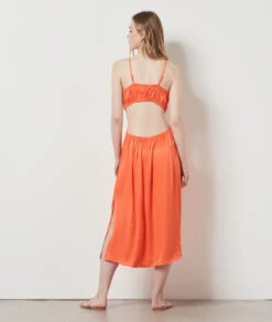 Robe Longue Asymétrique ORANGE 6 Robe Longue Asymétrique ORANGE -Etam Verkäufe 654076363 a