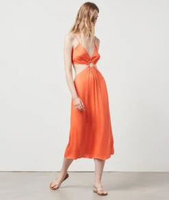 Robe Longue Asymétrique ORANGE 9 Robe Longue Asymétrique ORANGE -Etam Verkäufe 654076363 c