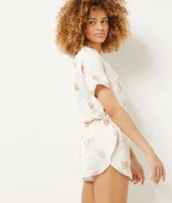 Pyjama-Shorts mit Print Weiß - Bequeme Kurze Schlafhose für Damen 9 Pyjama-Shorts mit Print Weiß - Bequeme Kurze Schlafhose für Damen -Etam Verkäufe 654079106 c