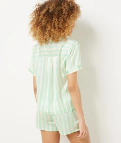Elegantes Gestreiftes Pyjamahemd – Komfortables Nachthemd in Grün -Etam Verkäufe 654079533 a