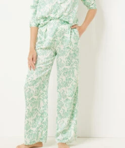 Elegante bedruckte Pyjamahose mit weitem Bein in Weiß -Etam Verkäufe 654079606 6