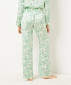 Elegante bedruckte Pyjamahose mit weitem Bein in Weiß -Etam Verkäufe 654079606 a