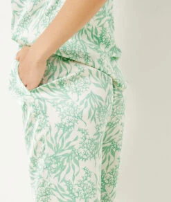 Elegante bedruckte Pyjamahose mit weitem Bein in Weiß -Etam Verkäufe 654079606 b